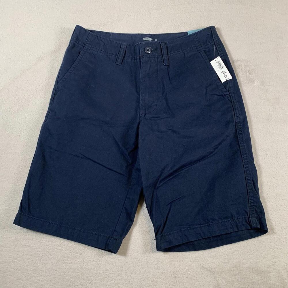 Old‎ Navy Shorts Mens 28 Blue Ink Core BK Khaki Classic Chino Flat Front NEW